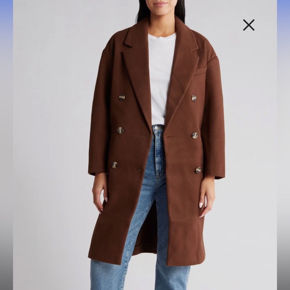 Topshop longline coat